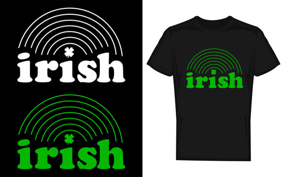 Irish st patrick s day celebration with a vibrant rainbow and clover silhouette perfect for festive designs and decorations