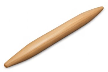 Rolling pin wooden baking tool with transparent background