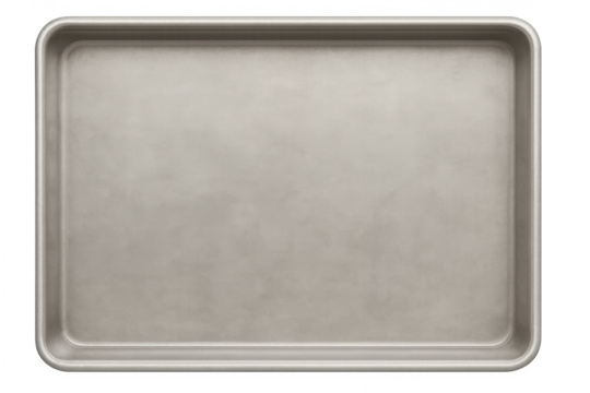 Empty metal baking sheet tray for cooking food