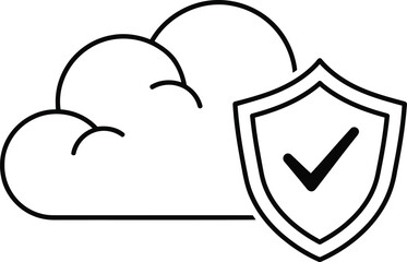 Cloud and Shield Icon with Check Mark (18