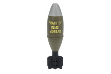 Practice inert mortar shell with transparent background