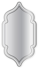 Islamic Style Ornamental Silver Metallic Frame