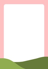 Obraz premium Pink and Green Abstract Frame Background Template for Design and Presentation