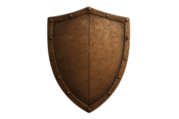 Medieval battle shield representing protection and security
