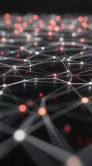 White 3D network connection concept illustrating internet communication, big data, and modern technology infrastructure.