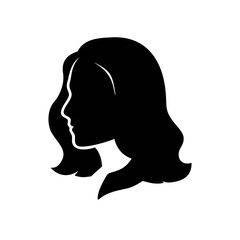 Elegant silhouette of Female face in Vector 