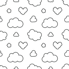 Obraz premium Seamless Print of black clouds 