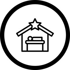 Christmas Nativity Scene Vector Icon Design