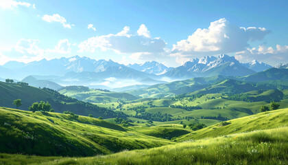 Obraz premium Scenic Mountain Landscape