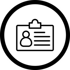 Id Card Vector Icon Design