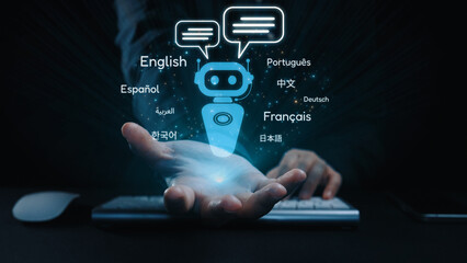 Global communication with multiple languages, digital translation tools, multilingual technology, cross-cultural communication, and virtual language learning environments. Elide