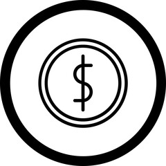 Dollar Symbol Vector Icon Design