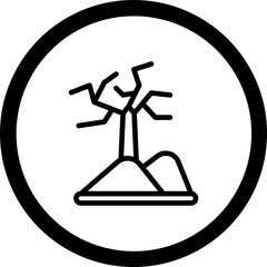 Dead Tree Vector Icon Design