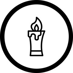Candle Vector Icon Design