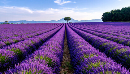 Fototapeta premium Lavender Field Landscape