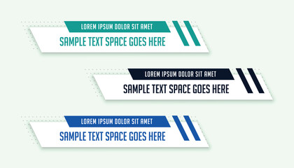 set of lower thirds header interface banner for news channels