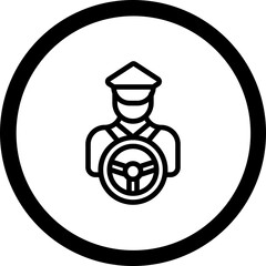Chauffeur Vector Icon Design