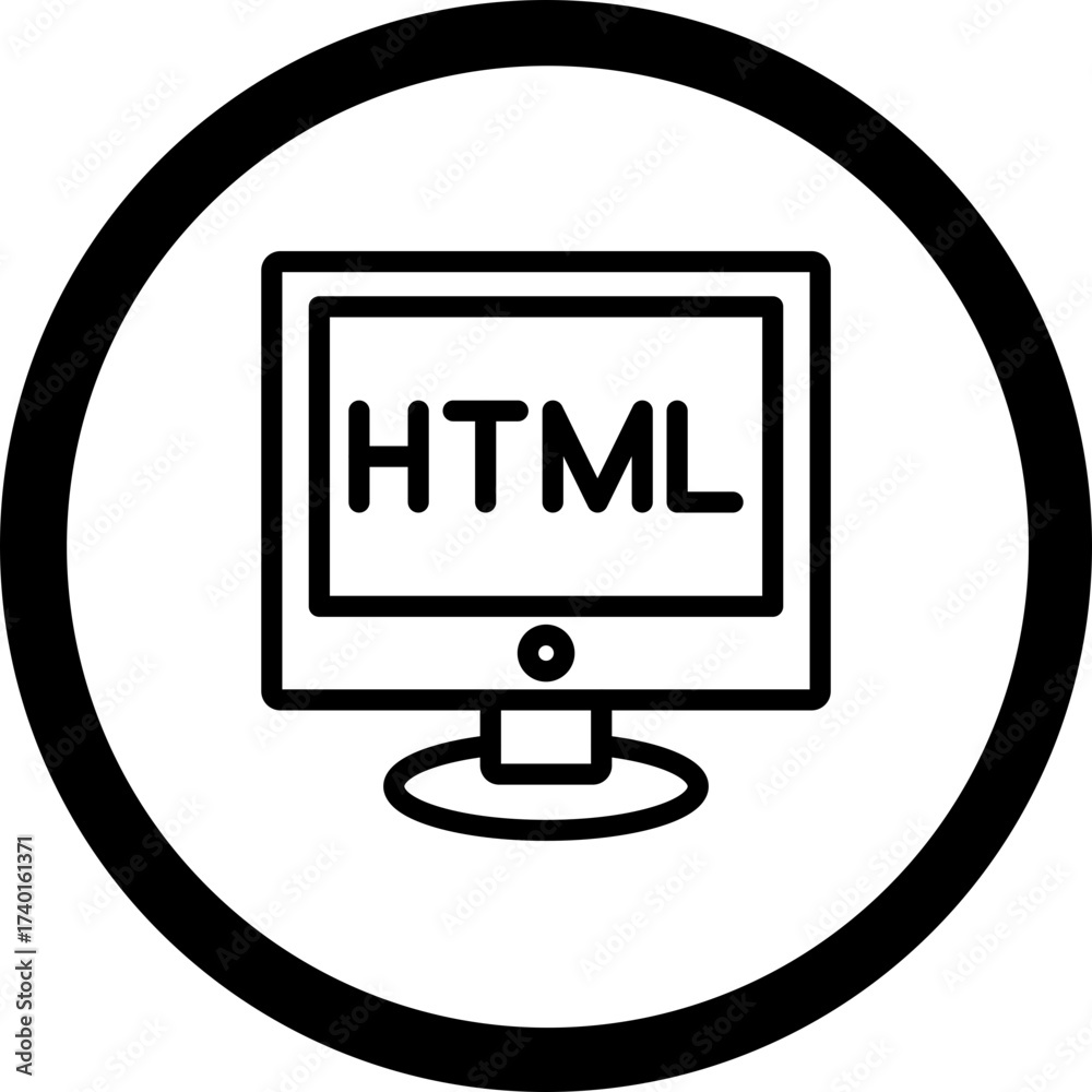 Wall mural html vector icon design
