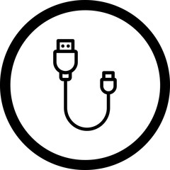 Data Cable Vector Icon Design