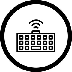Wireless Keyboard Vector Icon Design