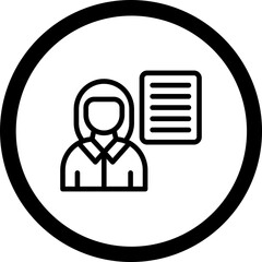 Secretary Vector Icon Design