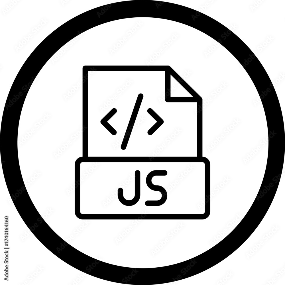 Wall mural javascript vector icon design