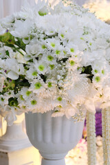 Bunch of white flowers ,A bouquet of white flowers.