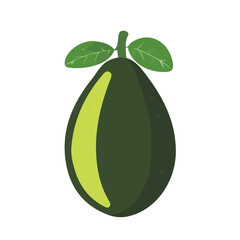 A Minimalistic 2D flat icon featuring a feijoa set, clean vector design, simple illustration style, isolated on a white background, and modern element in vector and EPS format. simple icon