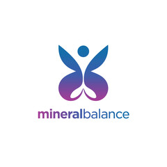 Creative Mineral Balance Health Logo meditation, mental health nature logo vector
