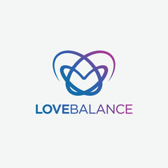 Love balance icon vector