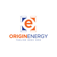 Origin Energy logo Letter E Energy Logo vector