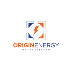Origin Energy logo power logo design template