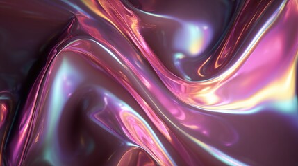 Obraz premium Shimmering Fabric With Flowing Colors Creates a Captivating and Dynamic Visual Effect