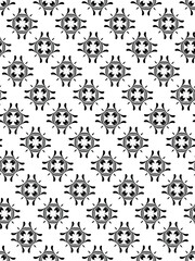 Black and white seamless floral vintage vector pattern illustration for textile fabric design