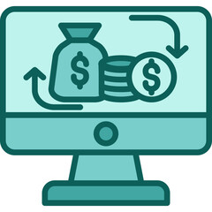 Online Budget solid icon