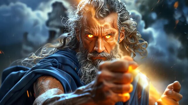 Zeus Olympian myth: thunder ruler, lightning bearer, celestial throne, divine justice, Greek deity, storm domain, Olympus master, heavenly law, Roman Jupiter, ancient legend, sky authority