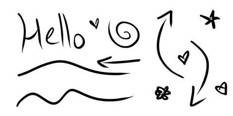 Arrows black element designs banner education class teacher resource 