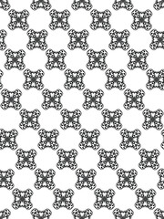 Decorative elements vector set with vintage floral pattern illustration and black swirl ornate border frame design