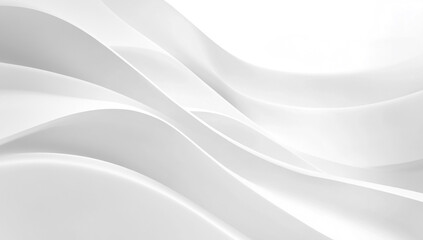 Fototapeta premium White Abstract Shapes Smooth Minimalist Curve Design 3D Rendering Empty Modern Surface