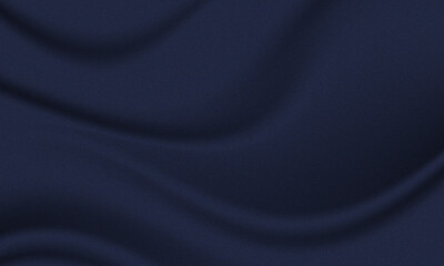 Elegant dark blue fabric textured waves illustrating smoothness and sophistication of premium materials
