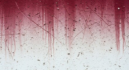 Abstract red and white textured background with streaks and splatters.