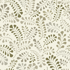 Flourishseamless pattern. Dry leaves winer holiday texture. Flourish nature autumn garden textured background