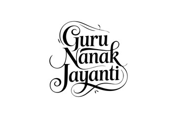 Obraz premium Guru Nanak Jayanti Typography Design