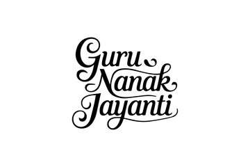 Guru Nanak Jayanti Typography Design