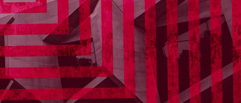 Abstract red background brutalism