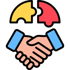 Mergers Acquisition lineal color icon