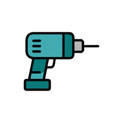 electric drill isolated on white background