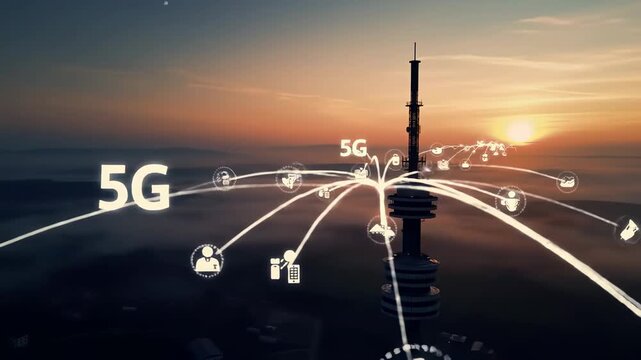Global 5G network connectivity expanding with communication technology and data transfer - Powered by Adobe