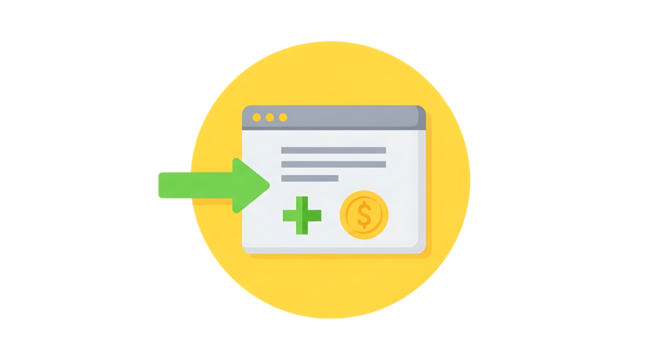 Vector art of online medical insurance icon for healthcare concept - Powered by Adobe