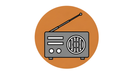 Vector art of radio icon for communication and entertainment